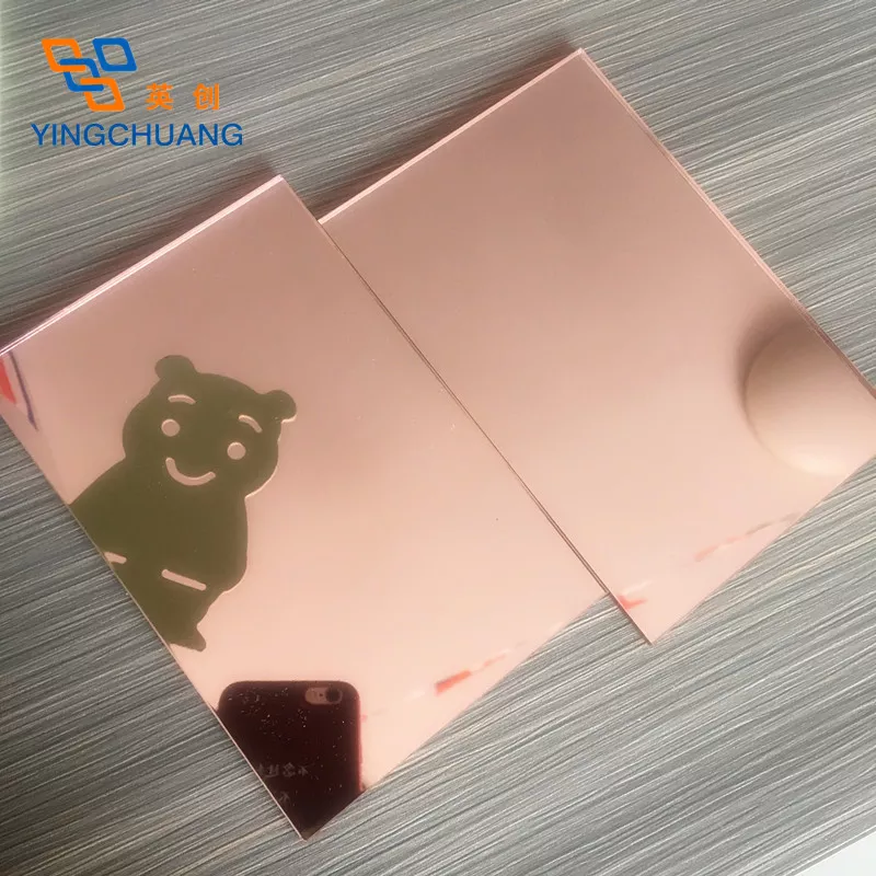 hot selling acrylic sheet adhesive acrylic mirror sheets to stick on the wall 1mm 2mm fiber laser cut mirror acrylic board