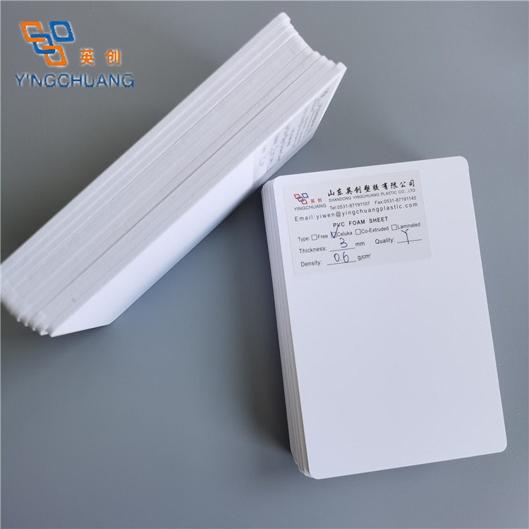 Yingchuang high density 3mm flexible free foam pvc board and pvc sheet factory for advertising