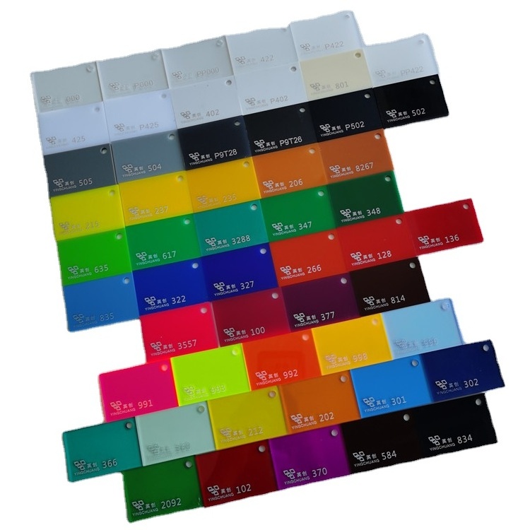 Best quality matte cast acrylic sheets extrusion acrylic sheets with different color for choose PMMA acrylic