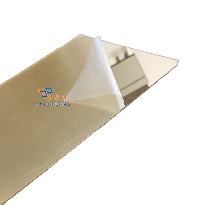 Wholesale 1220 x 2440mm, 4' x 6' Gold Silver Flexible 1mm 2mm 3mm Mirror Plastic Acrylic Sheet