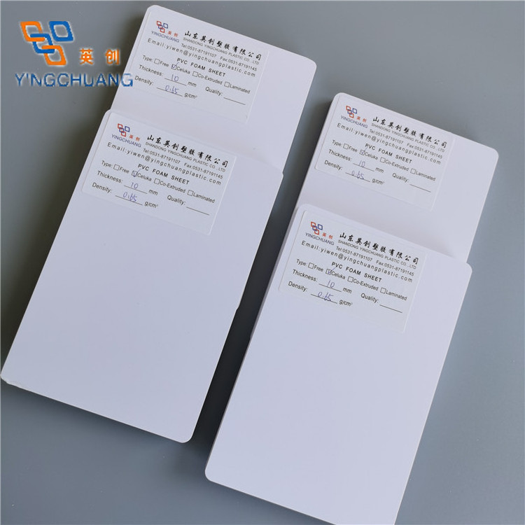 Yingchuang 1220 x 2400mm 2050 x 3050mm 8mm 5mm 6mm white PVC celuka foam board