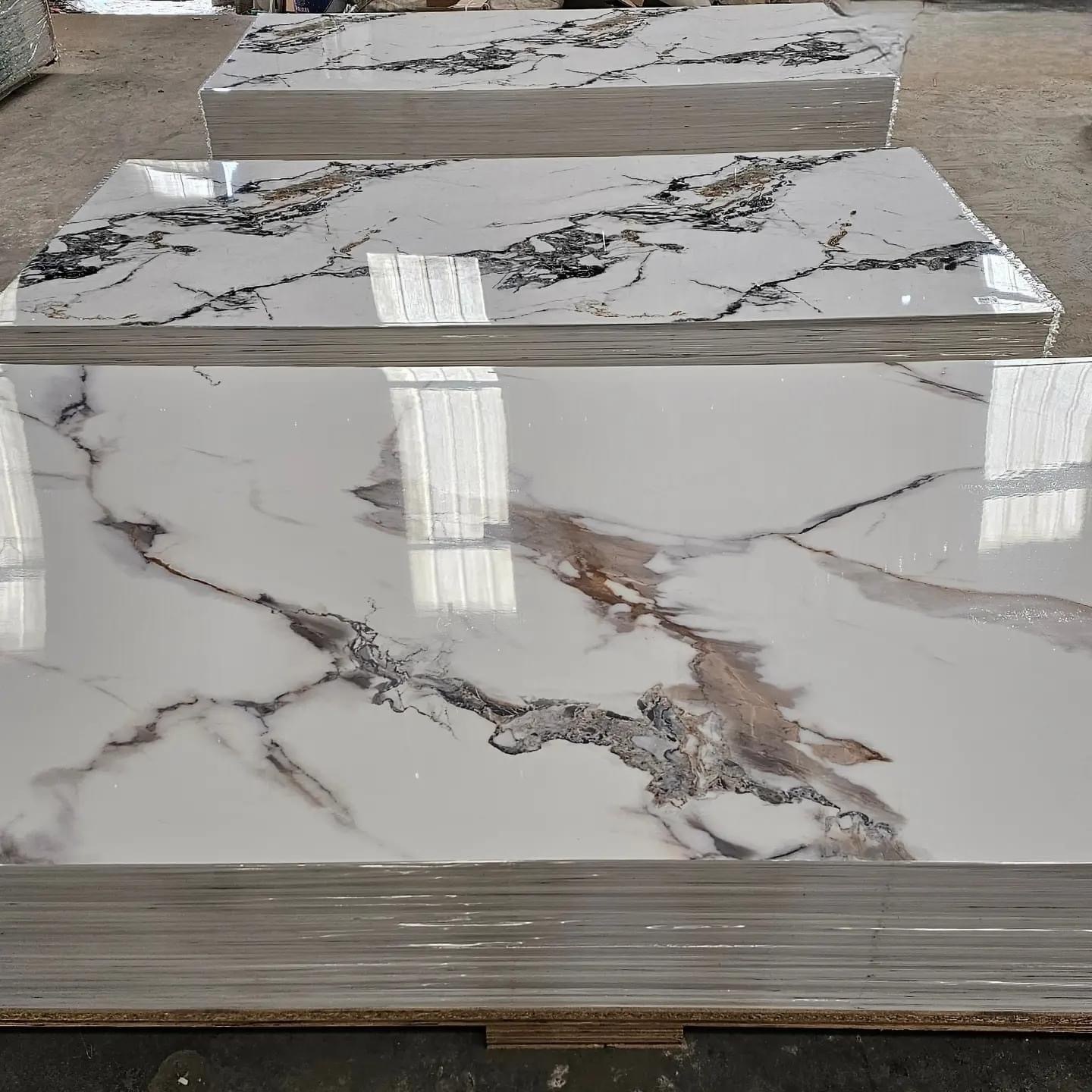 SPC UV Wall Panel 1220*2900*3mm PVC Marble Sheet Board Marble Pattern PVC Foam Board for Manufacturer Hot Sell