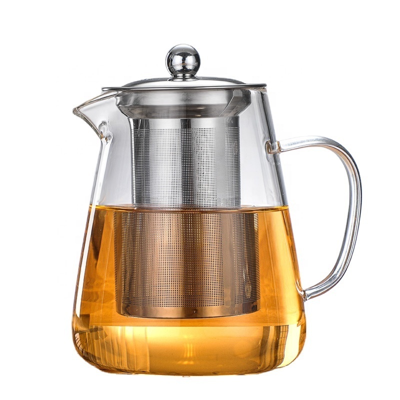 550ml 750ml 950ml 1300ml Glass Teapot with Removable Stainless Steel Infuser and Steeper Filter Tea Maker