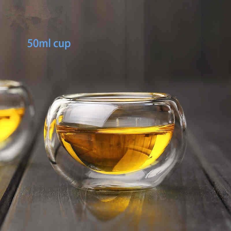 Hot Sale Heat Resisting Borosilicate Clear Glass Double Wall Glass Espresso Coffee Mugs