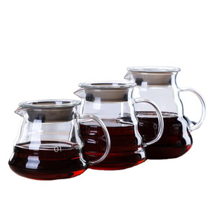 High borosilicate glass 300ml 500ml 700ml 60 Pour Over coffee maker Glass Coffee Pot for Hand Dripper