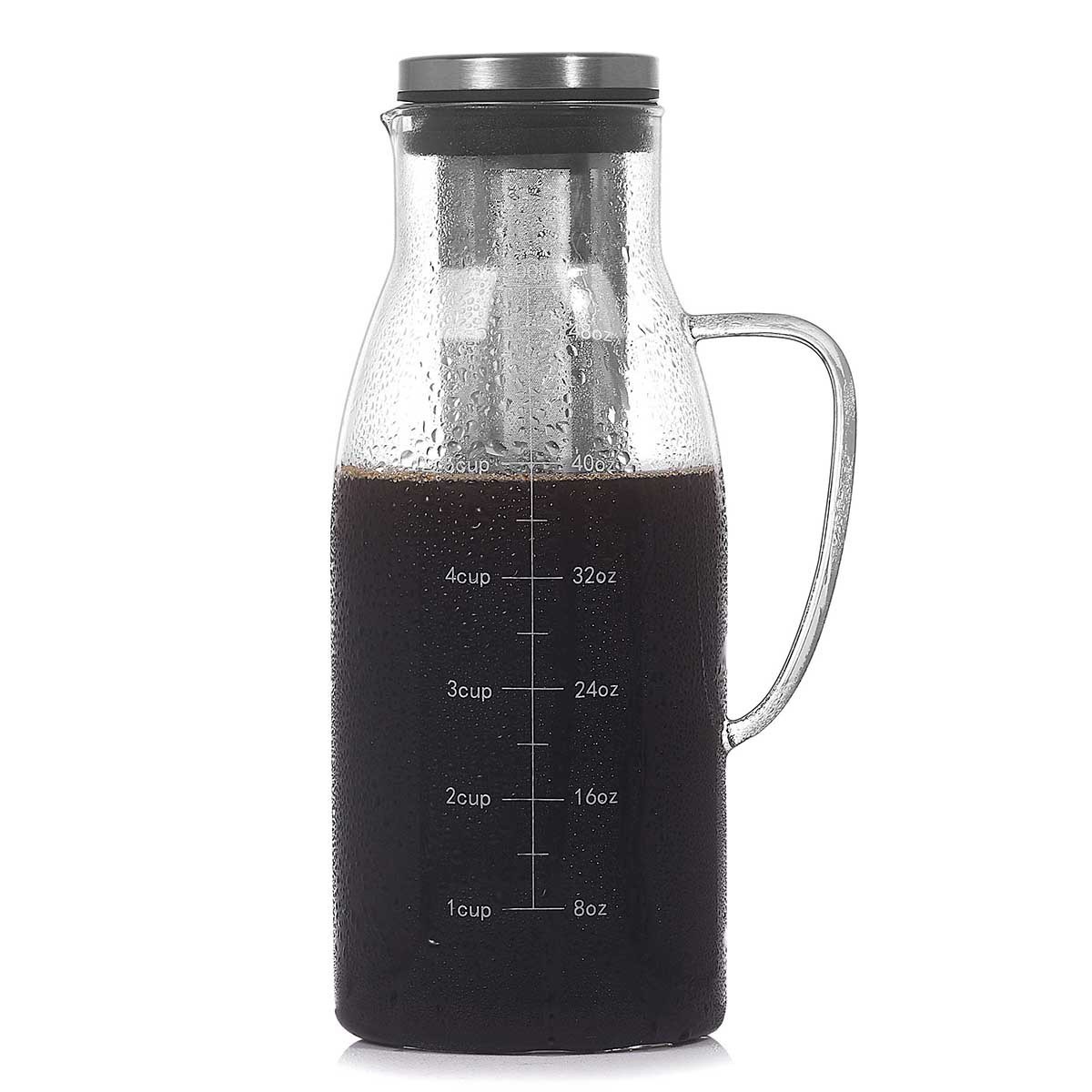 1500ml Large Capacity Borosilicate Ice Cold Brew Coffee Tea Maker Glass Tea pot Pitcher With Removable Infuser glass coffee pot