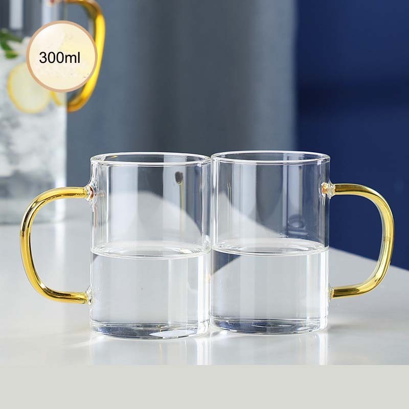 Glass cold Pitcher thickened creative  juice kettle with cover high temperature resistant glass jug pitcher set