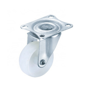 White swivel caster wheels rubber furniture caster wheel for office chair replacement