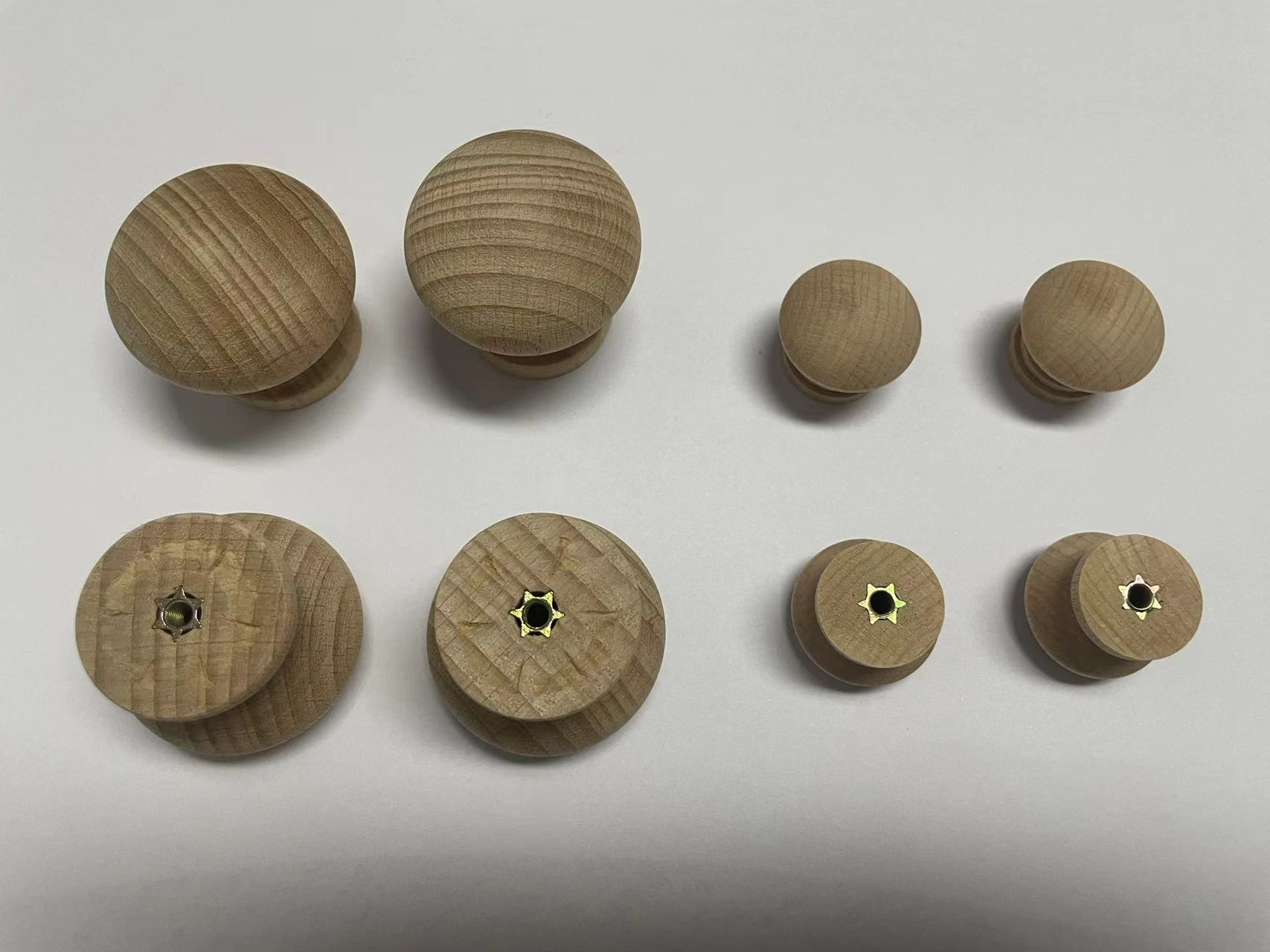 Round wood cabinet handle beech furniture handles knobs cabinet knobs and handles