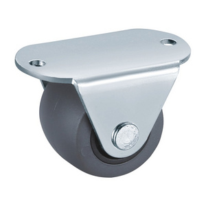 Fixed wheel castors for furniture legs