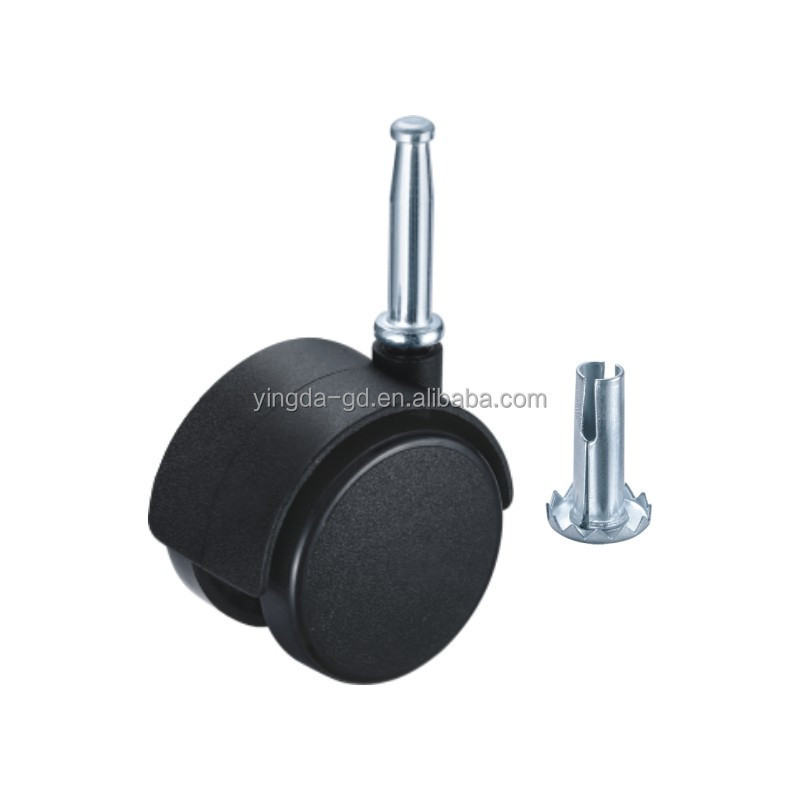 Office Chair Iron bolt design caster 2 Inch Plastic Caster Wheel