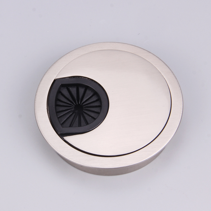 Round Shape Office Hardware Zinc Alloy Desk Grommet Metal Wire Hole Covers Computer Table Cable Grommets