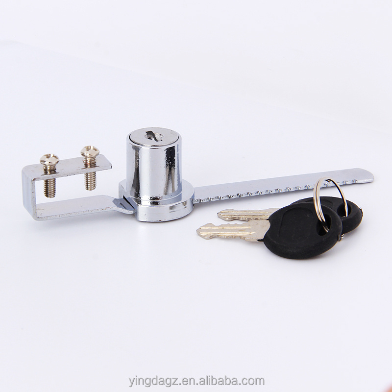 Furniture Hardware Drawer Lock With Key Alloy Cylinder Security Showcase  Lock