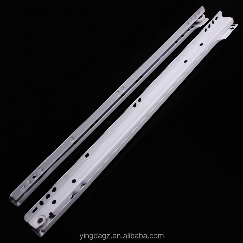 Hot Quality European Style Drawer Slide Thickness 1.2mm White Slide