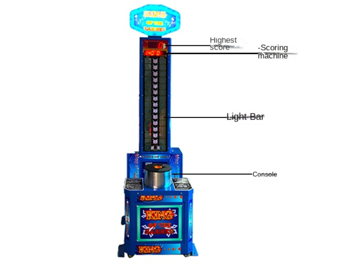 Music Big Hammer Arcade Street Boxing Punch Game Racing Machine with Coin Operated Lottery Ticket Redemption