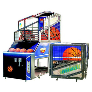 Pop Street Fold Arcade Basketball Game Machine with Coin Operated Lottery Ticket Redemption for Indoor Playground