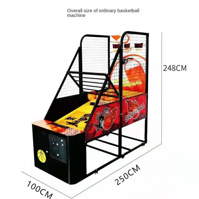 Pop Street Fold Arcade Basketball Game Machine with Coin Operated Lottery Ticket Redemption for Indoor Playground