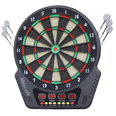 Pop 12 Inch Electronic Digital Black Metal Dartboards Set by Automatic Points Counting Darts for Amazon Darts Flights