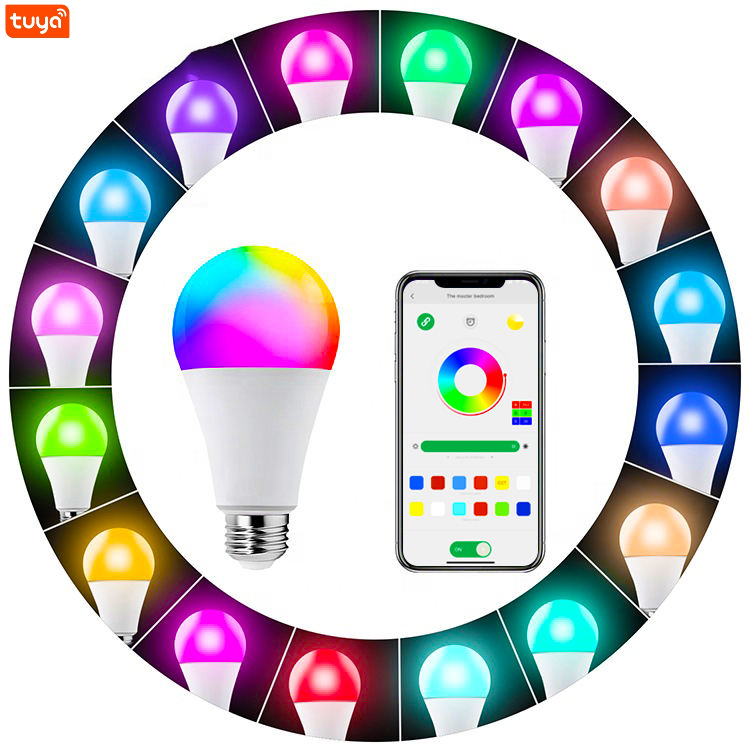 Tuya Smart Home A60 Light Bulb Rgb White Cold White Colorful Electronics Wifi BT&Zigbee3.0 Alexa Google Assistant