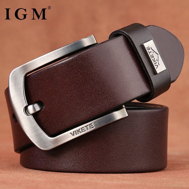 Premium Quality Stock Black Embossed Logo Casual Italian Top Cow Full Grain Genuine Leather Belts For Men