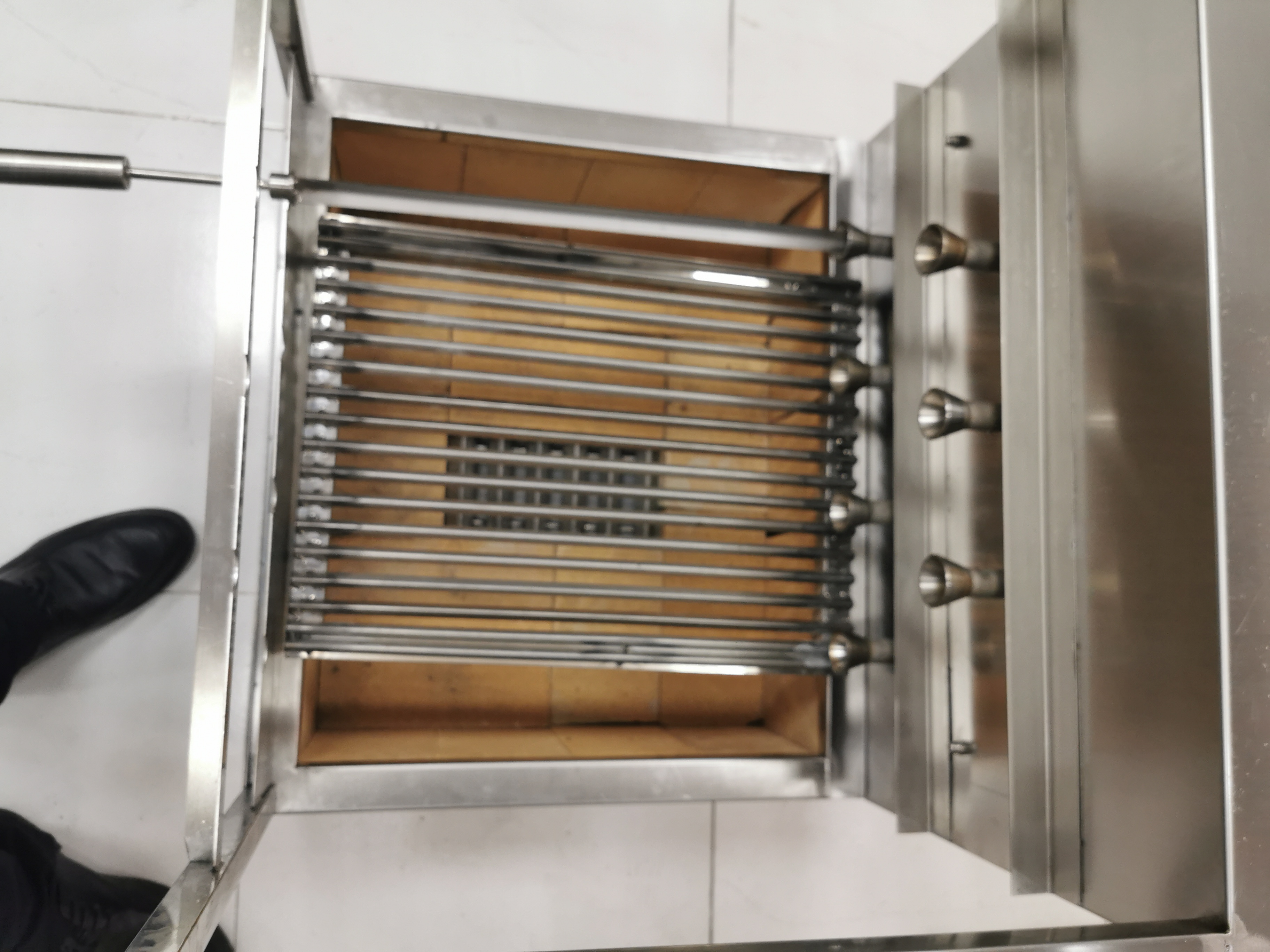 BBQ manufacturer stainless steel kebab spit 7-skewer BBQ rotisserie/Santamaria grill