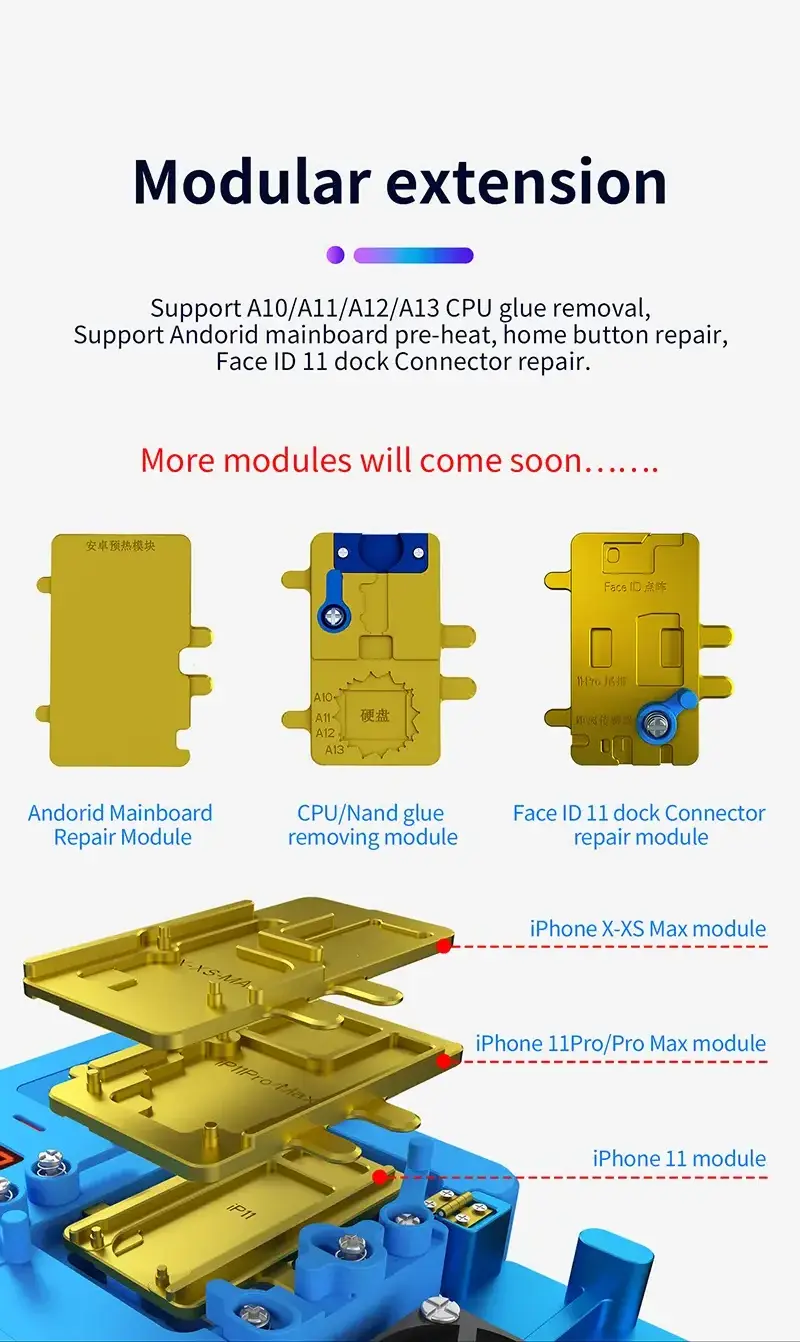 AiXun iHeater Pro Pre-heating Station for iPhone X-15Pro Max Android CPU Chip Degumming Motherboard Layered Desoldering Platform