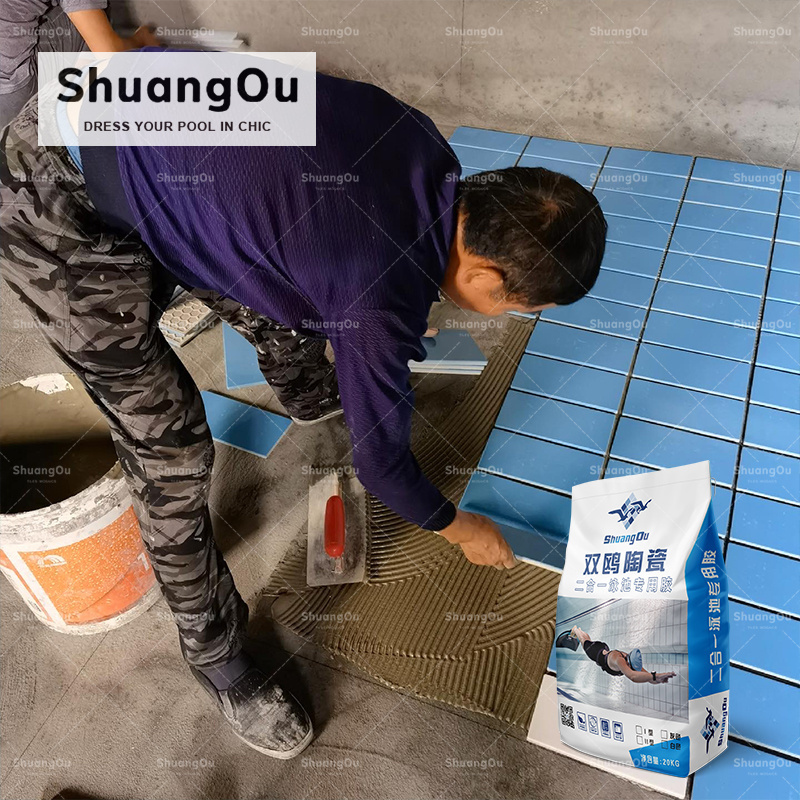 Swimming Pool Tile Adhesive 20kg Packaging For Wall Tiles Strong Adhesives Waterproof Tile Glue