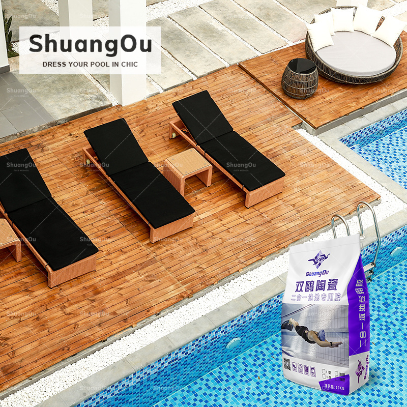 White Power Bathroom Ceramic Mosaic Tile Glue for Waterproof Swimming Pool Tile Adhesive