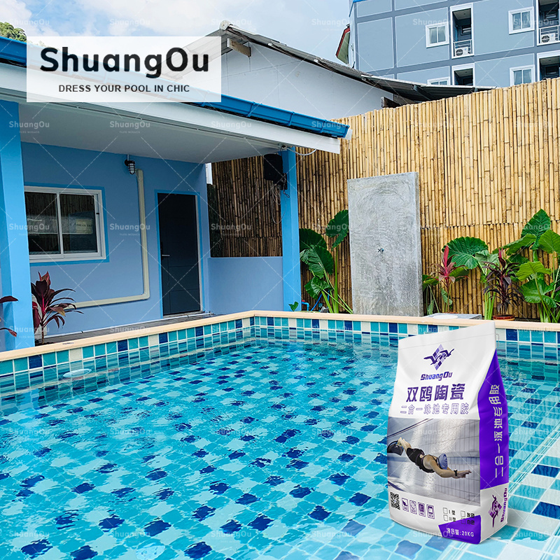 White Power Bathroom Ceramic Mosaic Tile Glue for Waterproof Swimming Pool Tile Adhesive