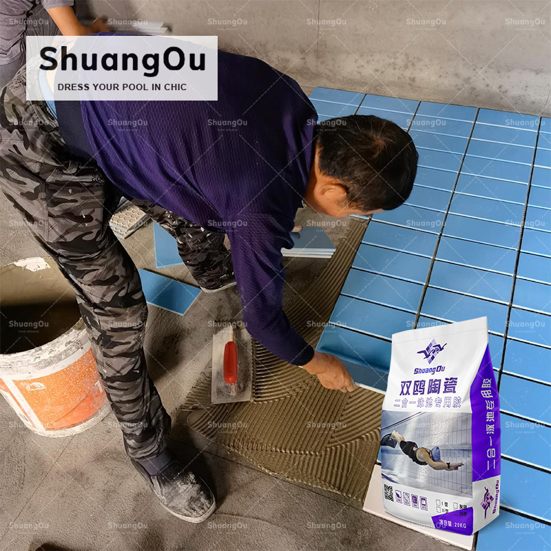 White Power Bathroom Ceramic Mosaic Tile Glue for Waterproof Swimming Pool Tile Adhesive