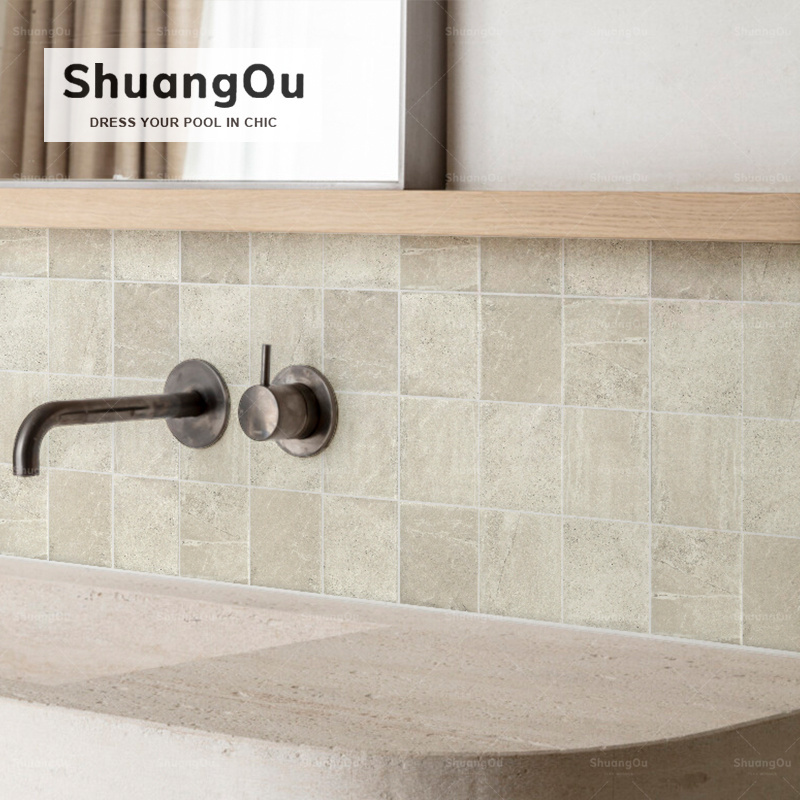 300X300mm Bathroom Design Ceramic Mosaic Wall Tile Restaurant Kitchen Backsplash Inkjet Stone Printing Texture Mosaic Tile