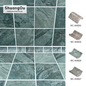 Wholesale Round Corner Tiles Swimming Pool Bathroom Wash Room Accessories Ceramic Tile Trim Curved Edge Tile