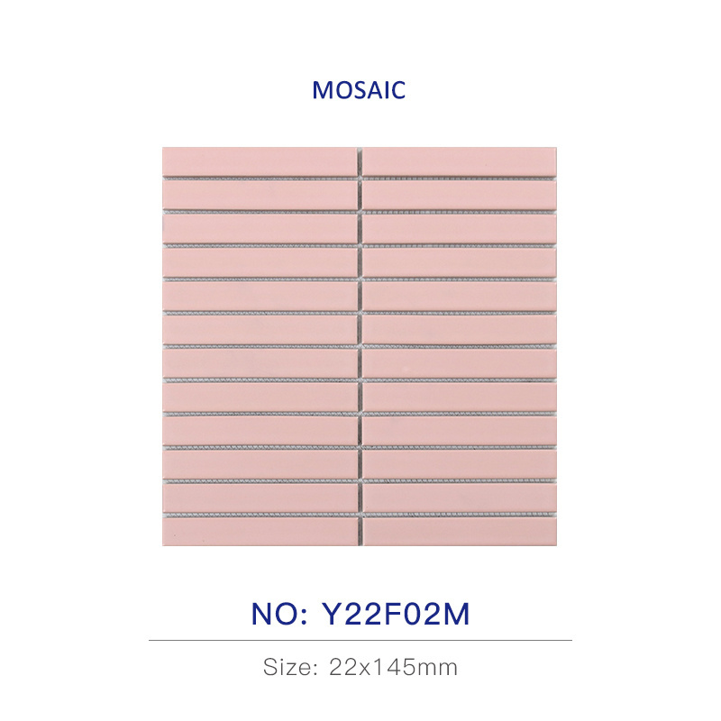 Promotion Price Square Pink Porcelain Mosaic Tile  in Stocks