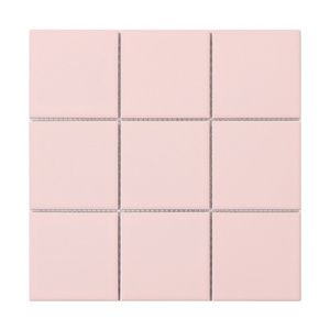 Promotion Price Square Pink Porcelain Mosaic Tile  in Stocks