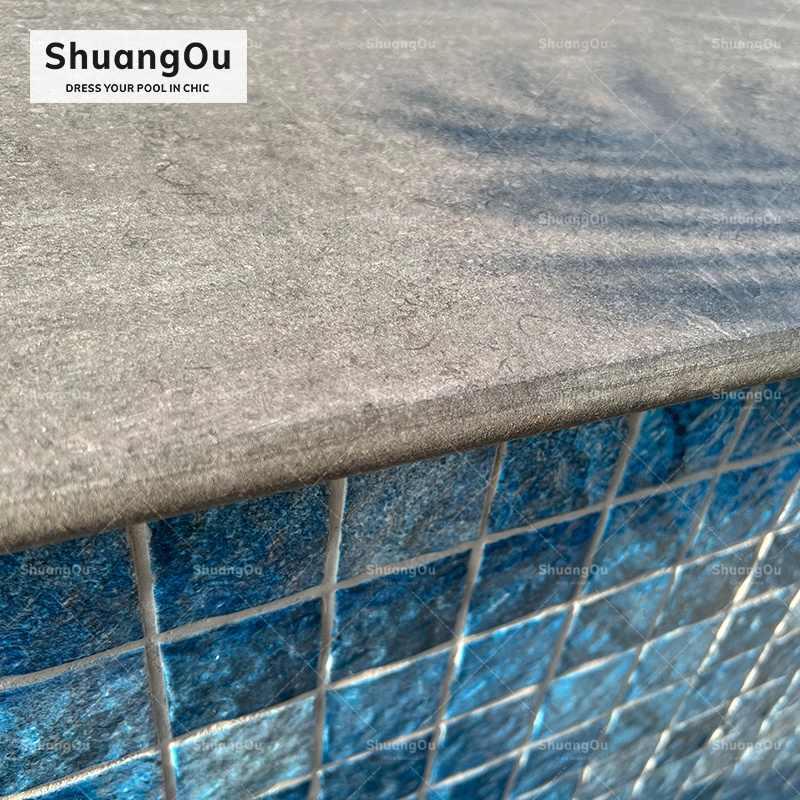 Arc Shape For Swimming Pool Edge Matt Surface 20cm Thickness pool pavers Ceramic Tiles