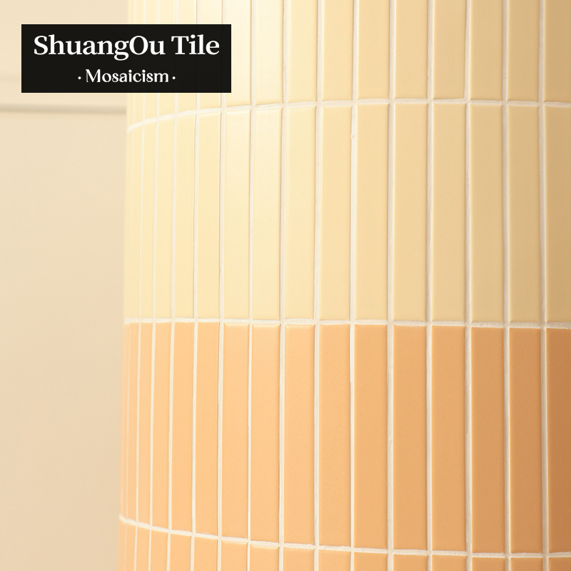 Factory Supply Long Ceramic Green Strip Finger Kit Kat Mosaic Tile Backsplash Bathroom Mosaic Wall Tiles