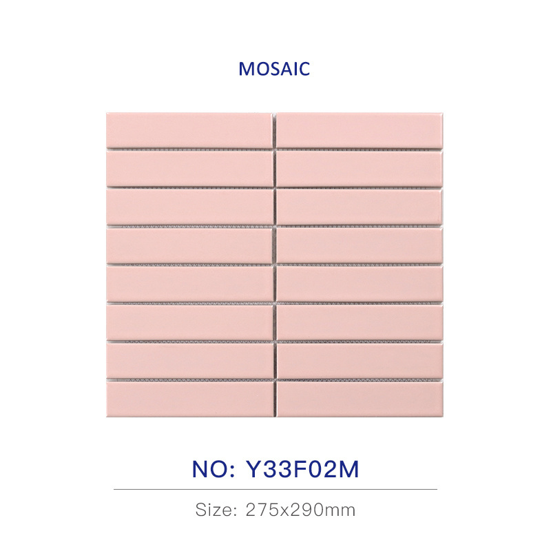 Promotion Price Square Pink Porcelain Mosaic Tile  in Stocks