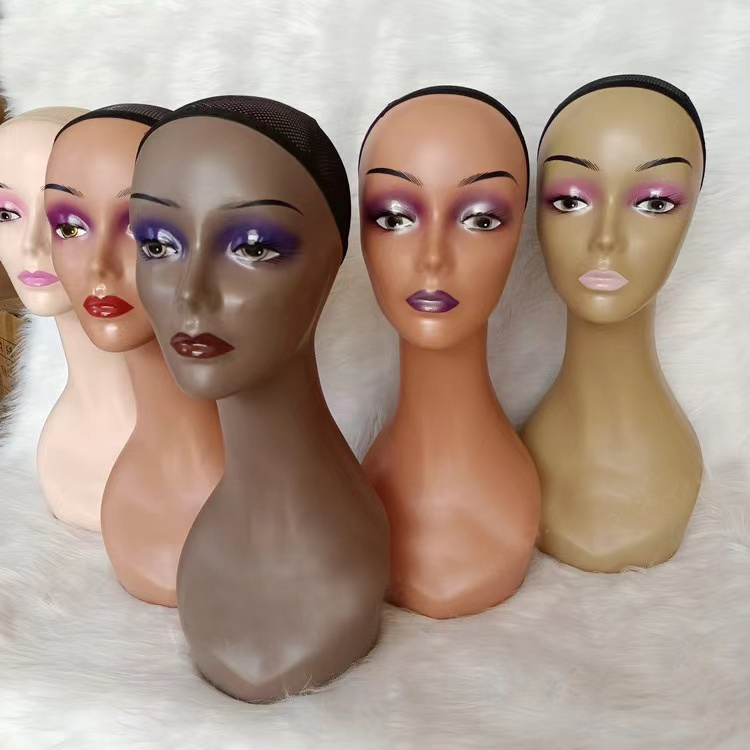 Cheap Realistic Female Manikin Mannequin Head for Wigs Display Hat With Long Neck Mannequin Head