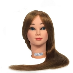 Wholesale Custom Light Color Heads For Hairdressing Straight Hair Style Dummy Head For Braiding Hair Mannequin Doll