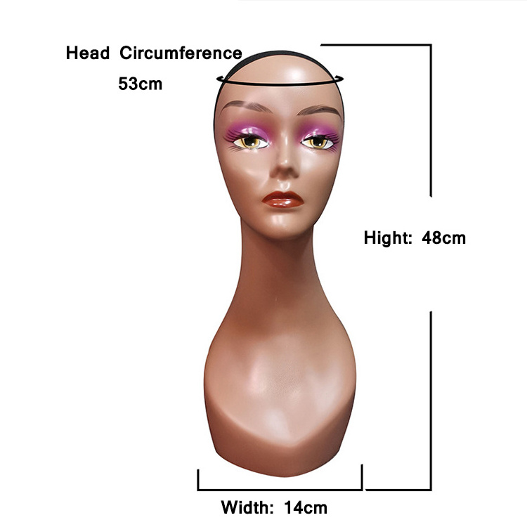 Cheap Realistic Female Manikin Mannequin Head for Wigs Display Hat With Long Neck Mannequin Head