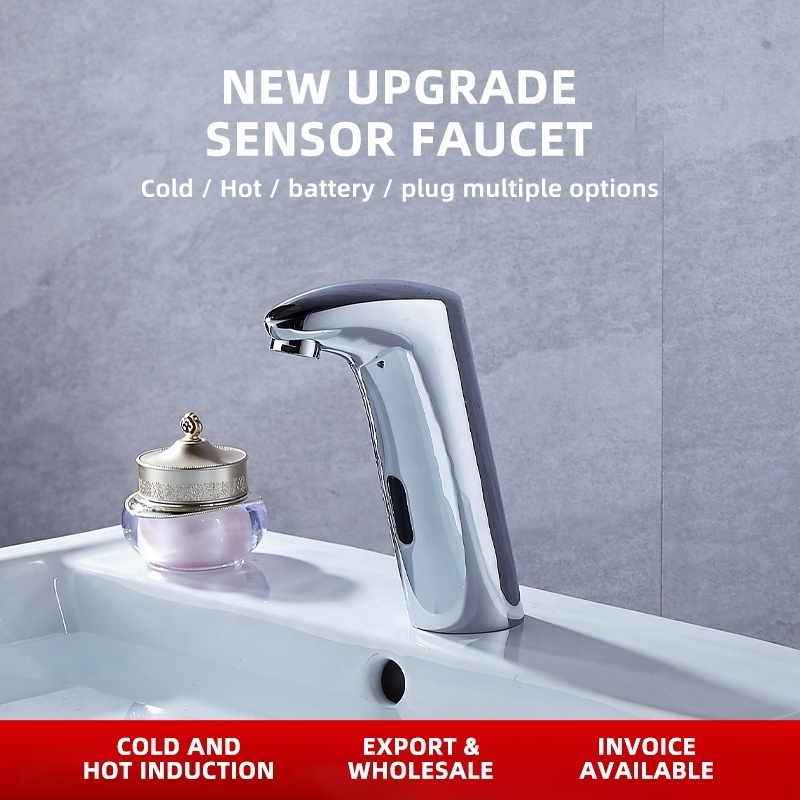 High Quality Smart  Induction Faucet/Bathroom Basin Sensor Water Faucet Automatic Touchless Sensor Faucets