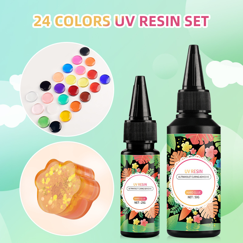 Manufacturers sell color UV glue 24 color handmade diy jewelry quick drying UV hand-painted UV crystal glue