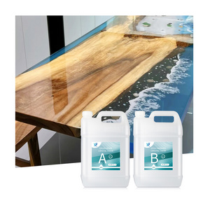 Wholesale liquid glass epoxy resin 1:1 2:1 3:1 Glue 1kg clear epoxy resin and hardener for Floor Table Top