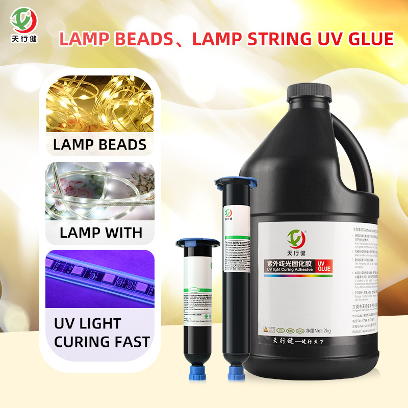 Custom color line lamp bead uv glue high transparent package curing fast led light string light curing uv glue