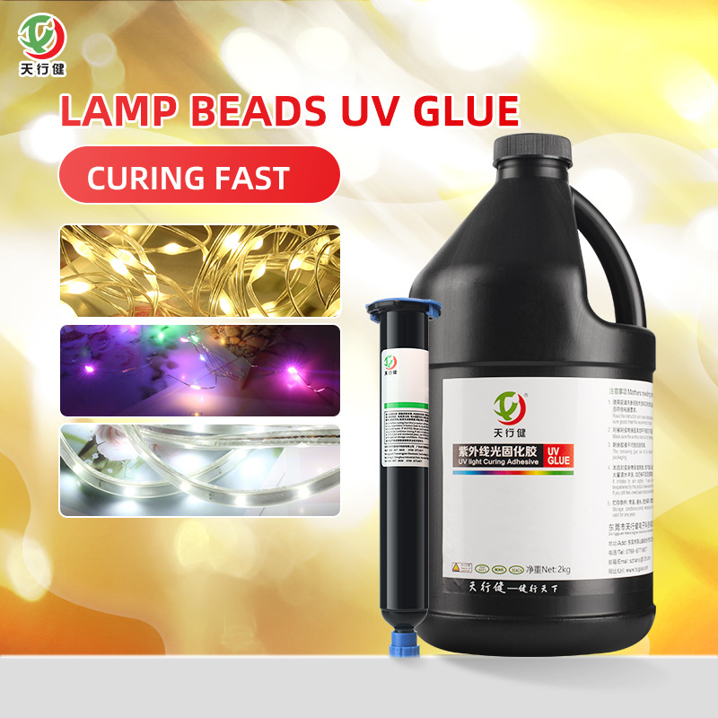 Custom color line lamp bead uv glue high transparent package curing fast led light string light curing uv glue