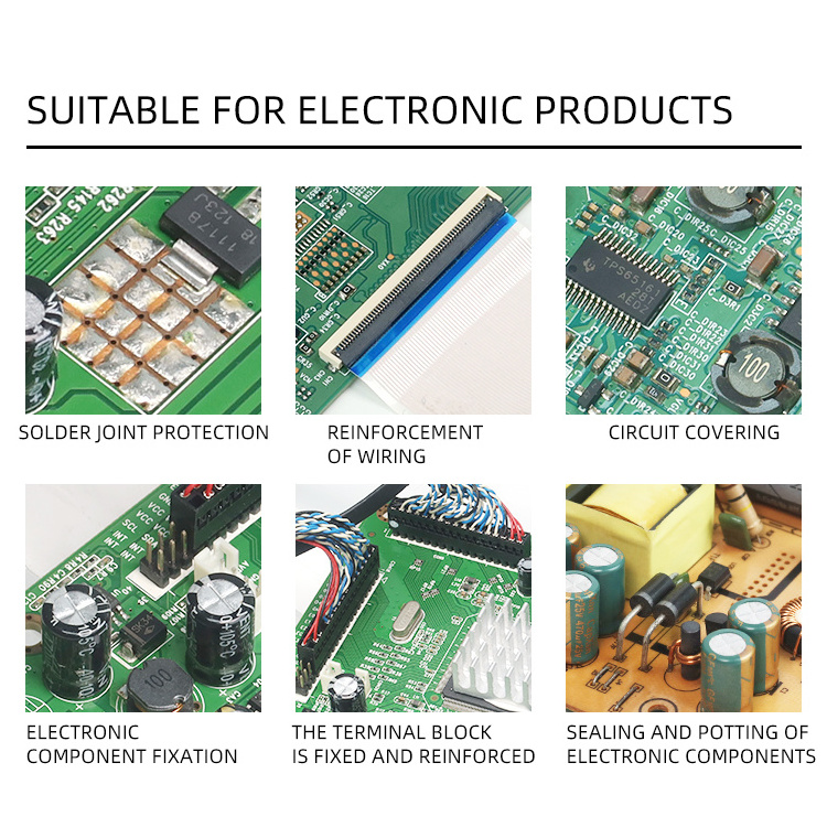 UV Glue Industrial Adhesives Sample Available Electronic Connector Reinforcement and Solder Joint Protection UV Glue