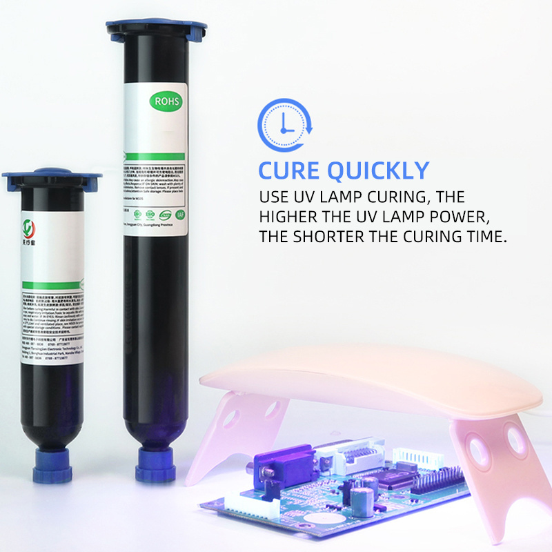 UV Glue Industrial Adhesives Sample Available Electronic Connector Reinforcement and Solder Joint Protection UV Glue