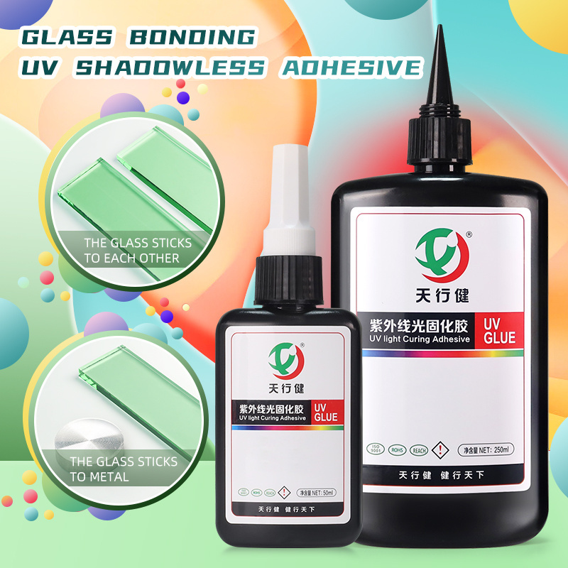 Manufacturers customize shadowless glue to stick glass metal plastic ,UV-curable transparent and traceless UV glue