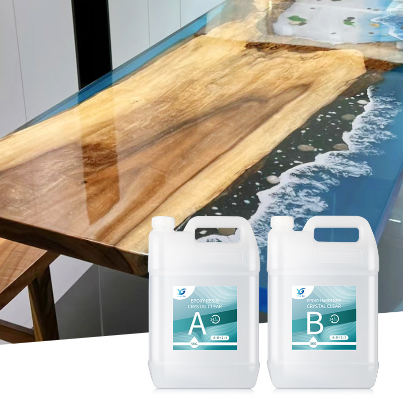 Quicker curing time transparent 2:1 AB epoxy resin 1kg clear liquid uv adhesive glue art resin for floors and table