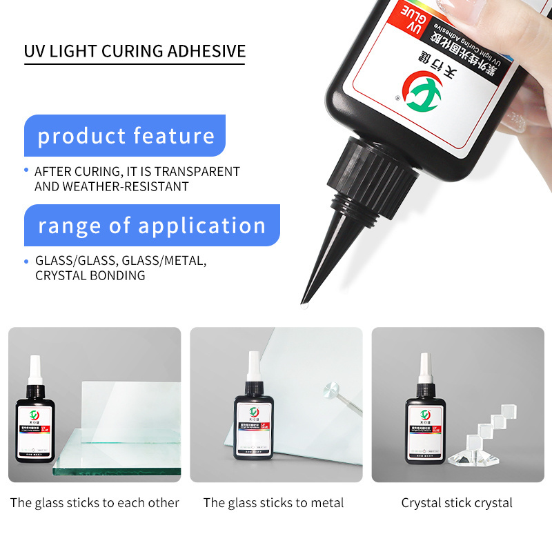 Uv curing glass solder joint protection UV adhesive Industrial glue for glass